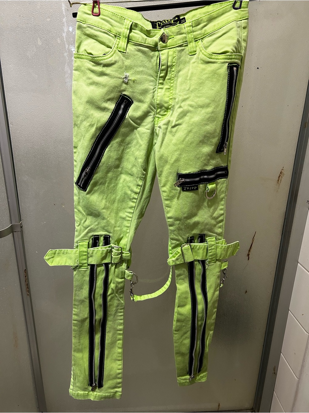 Vintage Tripp  Florescent green   Bondage pants